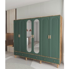 T&B Mila 6 Kapaklı Çekmeceli Gardırop - Tamamı Mdf