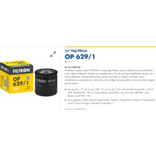 Filtron Op 629/1  (Mann : W7008) Ford Fiesta Yağ Filtresi