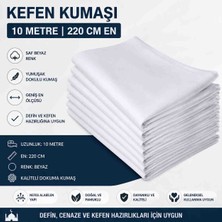 Öztürk Konsept %100 Pamuklu Kefen Kumaşı 10 Metre – 220 cm En – Beyaz Doğal Kefenlik Kumaş – Cenaze ve Defin Için Uygun