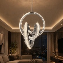 Reel Avize Cizgili Profil Trend - Imza LED Avize Kristal Silikonlu - 3 Renk Kumadalı