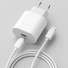 Marsilyan 20W Hızlı Şarj Adaptörü Usb-C To Lightning Kablolu – Pd Destekli Süper Hızlı Şarj Cihazı (4887)