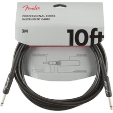 7Nota Fender 3 Metre Gitar Kablosu Professional Series - Instrument Cable Black Mınt
