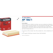 Fıltron Filtron Ap 186/1  (Mann : C 30 161) Ford Edge Galaxy2 Mondeo4 Smax2 Hava Filtresi