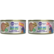 Aesco Tiftiklenmiş Ton Balıklı ve Kalamarlı Konserve Kedi Maması, 70 gr (2'li Paket)