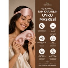 Icon Silk 'sleep & Glow' Üç Boyutlu Tam Karanlık Uyku Maskesi Göz Bandı (Gül Pembe)