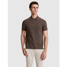 Pierre Cardin Erkek Koyu Kahverengi Slim Fit Polo Yaka Tişört 50321152-VR084