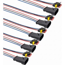 İTHAL 5 Adet Super Seal Konnektör Kablolu Takım - Erkek/dişi (3 Pin)