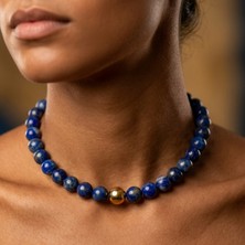 THEIA GemWorks Uni - Lapis Lazuli ve Hematit Detaylı El Yapımı Kolye