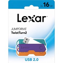 Lexar 3'LÜ 16GB 2.0 Jumpdrive Twistturn2 Flaş bellek