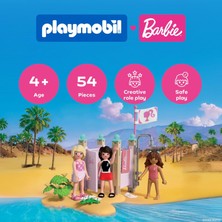 Playmobil Playmobıl Barbie Plaj Modası | Barbie, Teresa ve Renee ile Giyinme ve Duş Kabini | Malibu Moda Plaj Görünümü ve Yaz Atmosferi