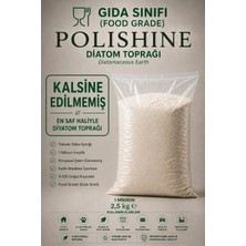 Polishine Diatom Toprağı  / Tahtakurusu, Bit ve Parazit Tozu  Yürüyen Haşereler İçin/  Kalsine Edilmemiş 2,5kg 1 Mikron