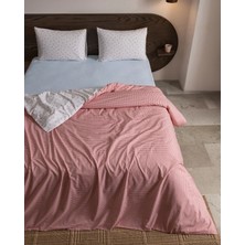Flamingo Home Collections Zelie Çift Kişilik %100 Pamuk Ranforce Baskılı Çarşaflı Nevresim Takımı - Kırmızı
