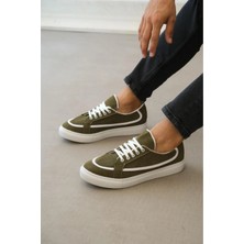 By Shoes BA0351 Boa Bağcıklı Deri Tozu Günlük Yeşil Renk Spor Ayakkabı