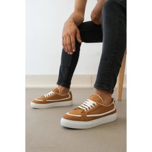By Shoes BA0351 Boa Bağcıklı Deri Tozu Günlük Taba Renk Spor Ayakkabı