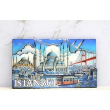 Evaglow Ahşap Istanbul Temalı Magnet - Model 12