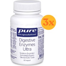 Pure Encapsulations Digestive Enzymes Ultra 60 Kapsül - 3 Adet (Toplam 180 Kapsül)