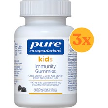 Pure Encapsulations Kids Immunity Gummies 60 Çiğnenebilir Jel Form - 3 Adet (Toplam 180 Çiğnenebilir Jel Form)
