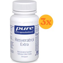 Pure Encapsulations Resveratrol Extra (Resveratrol Takviye) 30 Kapsül - 3 Adet (Toplam 90 Kapsül)