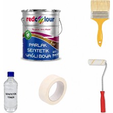 Redcolour Parlak Sentetik Yağlı Boya Lux Ahşap ve Metal Boyası Boya Seti