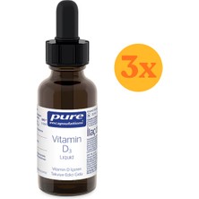 Pure Encapsulations Vitamin D3 (Tekli Paket) Liquid 22,5 ml - 3 Adet (Toplam 67,5 Ml)