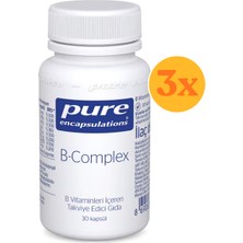 Pure Encapsulations B-Complex (B Vitaminleri) 30 Kapsül - 3 Adet (Toplam 90 Kapsül)