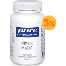Pure Encapsulations Mineral 650A 90 Kapsül - 3 Adet (Toplam 270 Kapsül)