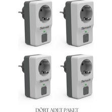 Dotvolt Surge Hunter 1 1050 Joule Tekli Akım Korumalı Priz 4 Adet