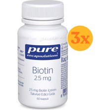 Pure Encapsulations Biotin 60 Kapsül - 3 Adet (Toplam 180 Kapsül)