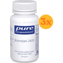 Pure Encapsulations Bromelain 2400 30 Kapsül - 3 Adet (Toplam 90 Kapsül)