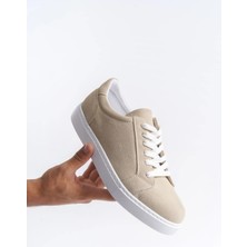 Arda SLW165 Elite Bağcıklı Süet Erkek Günlük Sneaker Ayakkabı Bt Krem
