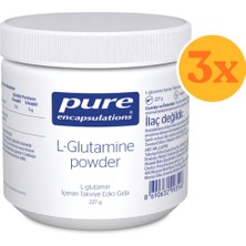 Pure Encapsulations L-Glutamine Powder 227 G - 3 Adet (Toplam 681 G)