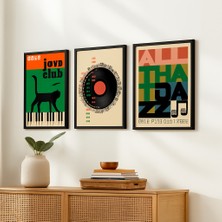 Nt Handmade Çerçeveli Uv Baskı Jazz Club Duvar Tablosu – Modern & Şık Müzik Temalı Duvar Dekoru