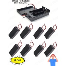 FANO(8 ADET)18650-PIL-3.7V Için 2X18650 Piller Tutucu Ile Kutu On/off Anahtar