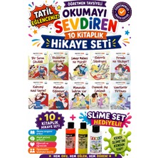 Üçgen Yayıncılık 1. Sınıf Öğretmen Tavsiyeli Okumayı Sevdiren 16 Sayfa 10 Kitaplık Hikaye Seti-6 (Slime Set Hediyeli)