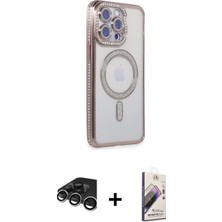 Pileli Store Pilelistore™ iPhone 15 Pro Max Kılıf Zirve Doku Prime - Siyah Bilvis 3D Mat Cam Ekran Koruyucu + Raze Metal Kamera Lens - Gs