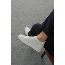 Kuback AKB-106 Beyaz Triko Günlük Erkek Ayakkabı