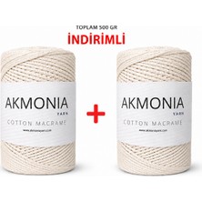 Akmonia Premium Pamuk Cotton Makrome 250GRX2= 500GR Çanta Supla Ipi