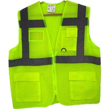 Pileli Store Fileli Cepli Reflektörlü Ikaz Yeleği - Mühendis ( S Beden) - Sarı