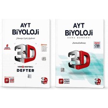 3D Yayınları Ayt Biyoloji 2'li Kitap Seti Video Destekli Defter Soru Bankası Yeni Nesil Sorular