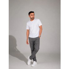 Enb1r Moda Unisex Beyaz Bisiklet Yaka Basic Oversize Tişört