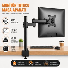 Multizone Monitör Tv Standı Askı Aparatı 10-27 Inç Vesa Uyumlu Masa Tutucu Ergonomik