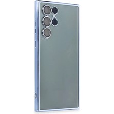 Sepetopia Samsung Galaxy S22 Ultra Kılıf Razer Lensli Silikon - Açık Mavi