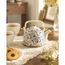 Marys Concept Mavi Gül Porselen Teapot 800 ml