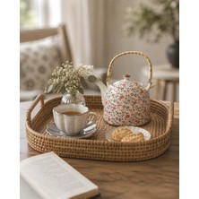 Marys Concept Pembe Gül Porselen Teapot 800 ml