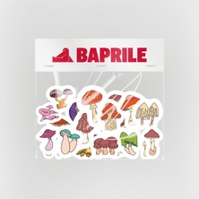 Baprile Renkli Mantarlar 30 Parça Sticker Paketi Suya Dayanıklı Ajanda Laptop Termos Telefon Etiket Seti