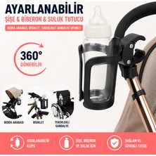 Multizone Bisiklet Bebek Arabası Bardak Biberon Suluk Tutucu Ayarlanabilir Şişe Aparatı