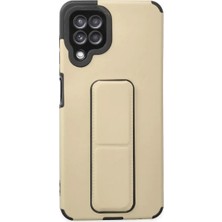 Sepetopia Samsung Galaxy A22 Kılıf Mega Standlı Silikon - Gold