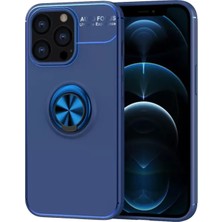 Apple iPhone 13 Pro Kılıf Range Yüzüklü Silikon - Mavi