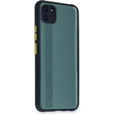 Realme C11 Kılıf Miami Şeffaf Silikon - Lacivert