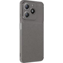 Realme C61 Kılıf Auto Focus Karbon Kapak - Gri